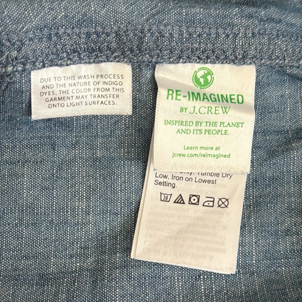 {NWT} J.Crew | Seaside Cotton Chambray Drawstring Short J2383 Oasis Blue (S) - Picture 9 of 16